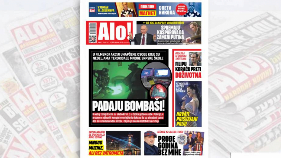 PADAJU BOMBAŠI! U filmskoj akciji uhapšene osobe koje su terorisale srpske škole