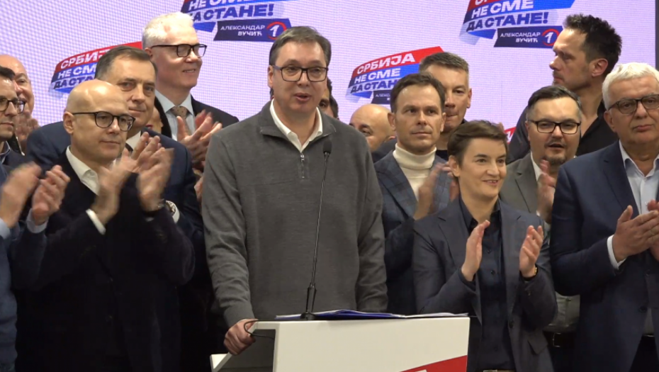 UBEDLJIVA POBEDA LISTE "SRBIJA NE SME DA STANE" Vučić poslao poruku Danilu, Milici i Vukanu: Tata vas mnogo voli