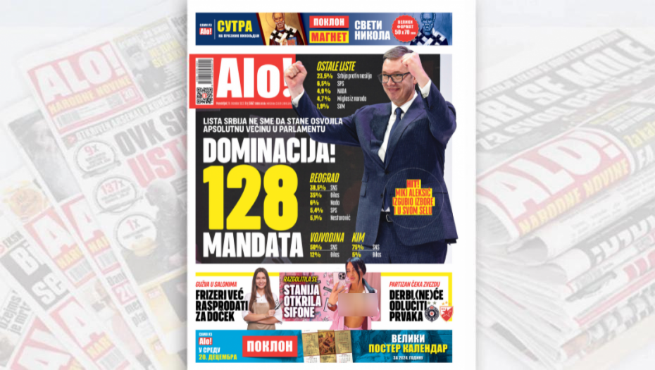 DOMINACIJA! 128 MANDATA! Lista "Srbija ne sme da stane" osvojila apsolutnu većinu u parlamentu