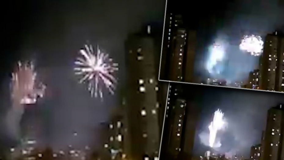 TRADICIONALNI VATROMET U BLOKU 45! Gorelo nebo nad Novim Beogradom, komšije podigle atmosferu (VIDEO)