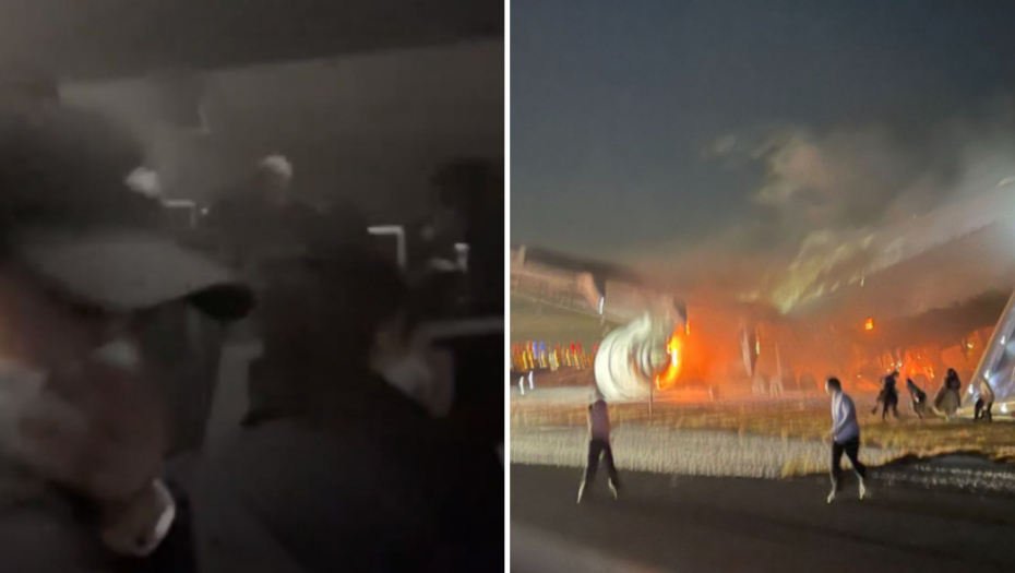 LJUDI VRIŠTE, KABINA SE PUNI DIMOM... Jezivi snimci iz aviona koji se zapalio, putnici van sebe od straha (VIDEO)