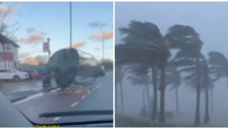 OLUJA DIVLJALA U VELIKOJ BRITANIJI Delovalo je da će iščupati drveće, vetar nosio sve pred sobom (VIDEO)