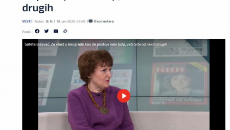 NE PRESTAJU NAPADI NA VUČIĆA Bizarna izjava Safete Biševac, hoće da zavadi srpski narod