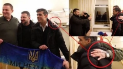 SLIKA GOVORI VIŠE OD HILJADU REČI Šta piše na ruci koja grli Rišija Sunaka? (VIDEO)