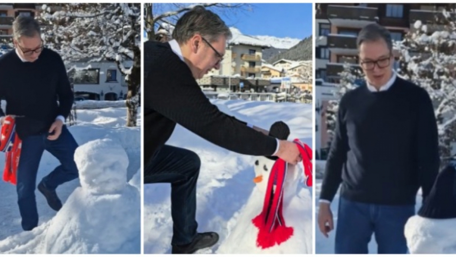 VUČIĆ NAPRAVIO NAJLEPŠEG SNEŠKA U DAVOSU "Ovo mi je treći u životu, morao sam da ispunim sinu želju!" (VIDEO)