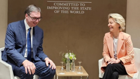 VUČIĆ SE SASTAO SA URSULOM FON DER LAJEN "Odličan razgovor o važnim pitanjima za Srbiju"