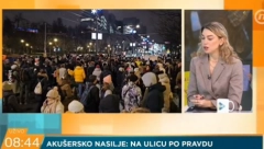 SRAMNO - OPOZICIJA OPET LEŠINARI NA TRAGEDIJI Megafon opozicije na protestu zbog smrti bebe