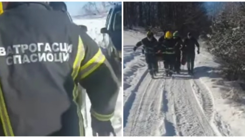 VATROGASCI IZVUKLI MOMKA KOJI JE PAO SA STAZE U BAJINOJ BAŠTI Akcija je bila filmska, predali su ga Hitnoj (VIDEO)