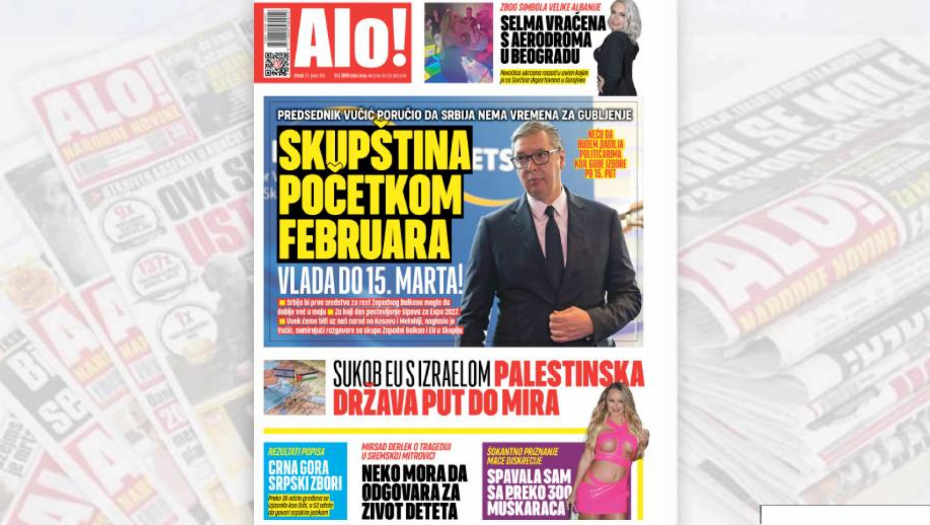 PREDSEDNIK VUČIĆ PORUČIO DA SRBIJA NEMA VREMENA ZA GUBLJENJE Skupština početkom februara, Vlada do 15. marta