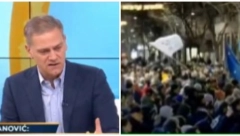 NA PROTESTIMA MAŠU ZASTAVOM MAJDANA, A SADA KUKAJU Stefanović: Vučić nas okreće ka Rusiji (FOTO)