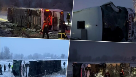 PREVRNUO SE AUTOBUS PUN PUTNIKA, IMA MRTVIH! Užas u Turskoj, spasioci izvlačili beživotna tela iz vozila (VIDEO)