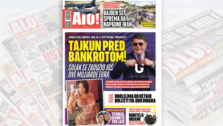 ŠOLAK SE ZADUŽIO JOŠ DVE MILIJARDE EVRA Junajted grupa srlja u potpunu propast : Tajkun pred bankrotom!