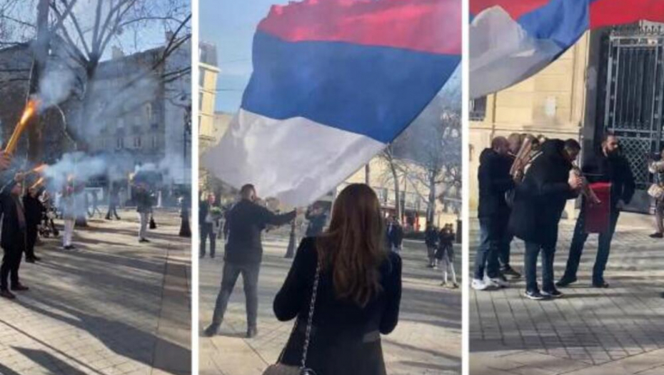 TROBOJKA, TRUBAČI, GRMI VIDOVDAN... Ceo Pariz je stao da vidi SRPSKU SVADBU - tako se to radi braćo! (VIDEO)