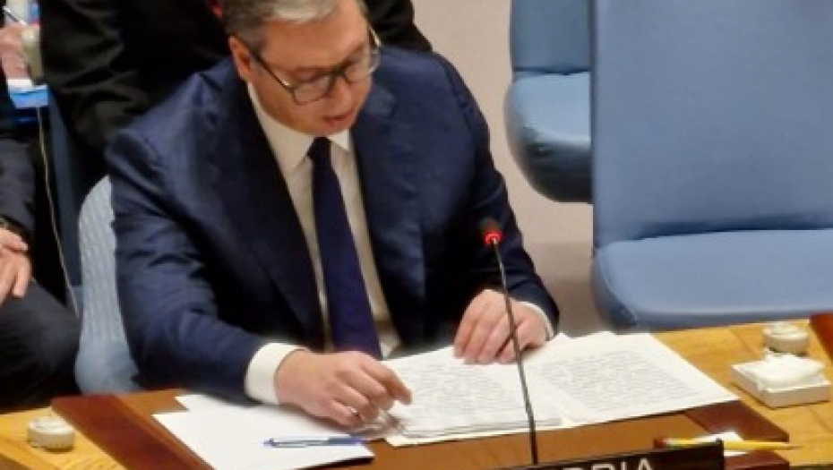 "SPROVODI SE SISTEMATSKI NAPADI NA SRPSKE CIVILE I NJIHOV PROGON" Vučić na sednici SV UN; "Kreirani su nepodnošljivi uslovi za život Srba na KiM"