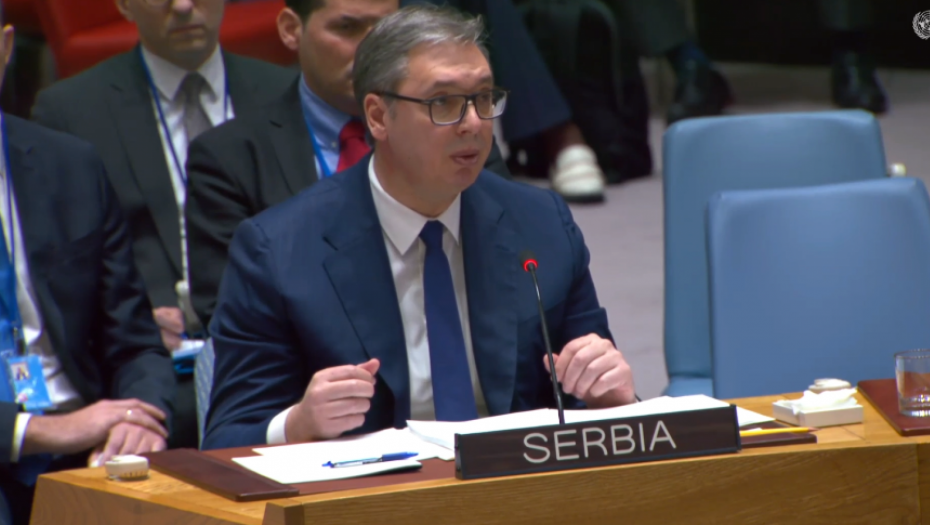 NAMETANJE EVRA IMA SAMO JEDAN CILJ Vučić poručio na sednici SB UN - Ukidanje dinara je napad na srpsko stanovništvo