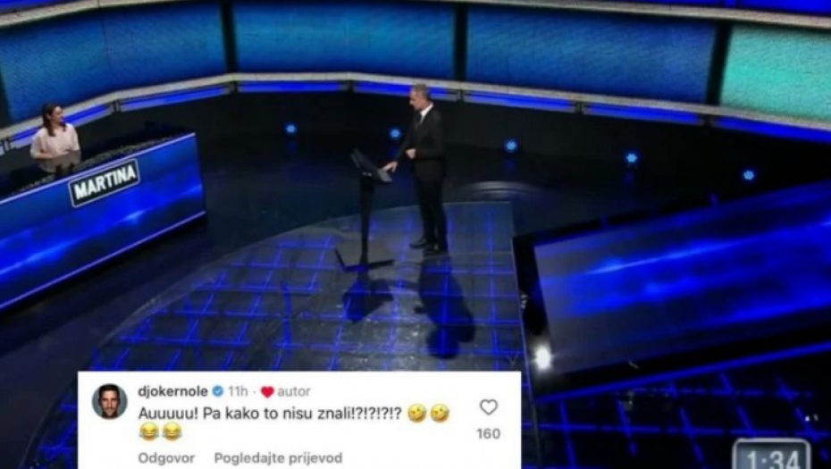 ĐOKOVIĆEVA URNEBESNA REAKCIJA NA PITANJE U KVIZU 'POTERA' Ni tragač ni takmičari nisu znali odgovor