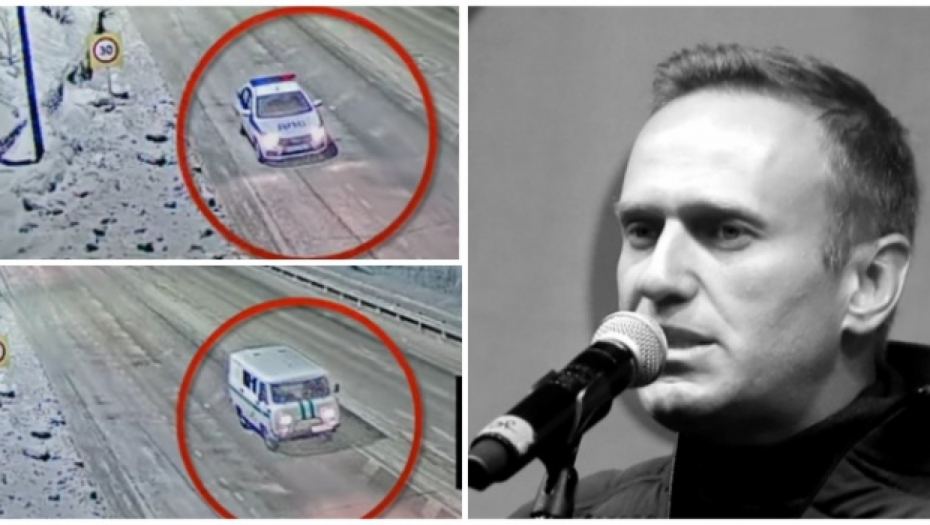GDE JE TELO NAVALJNOG? Isplivao MISTERIOZNI snimak, 4 kombija ga usred noći voze zaleđenim putem? (VIDEO)