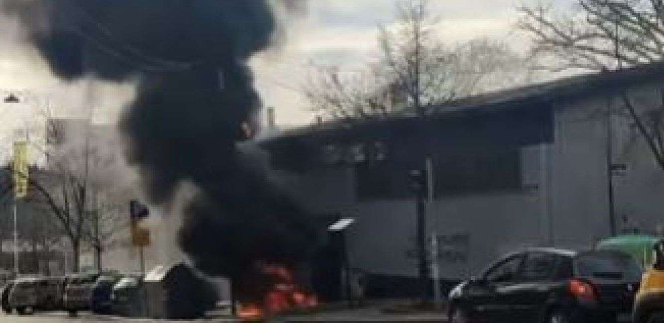 GUST DIM PREKRIO BEOGRAD Gori kontejner u centru grada (VIDEO)