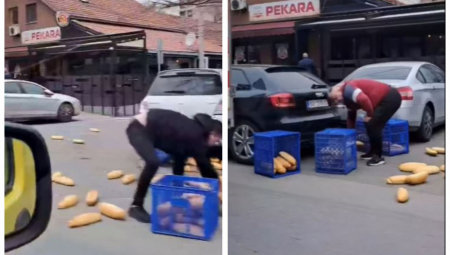 KO ĆE DANAS JESTI OVAJ HLEB? Snimak iz Zemuna zgrozio javnost