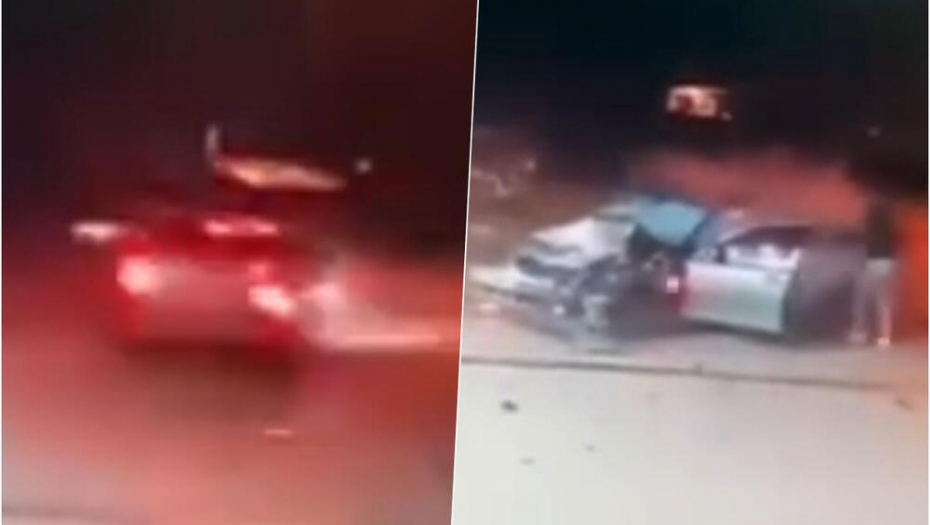 KAMERA UHVATILA KOBNI MOMENAT Krenuo da se uključi na put, automobili totalno smrskani (VIDEO)