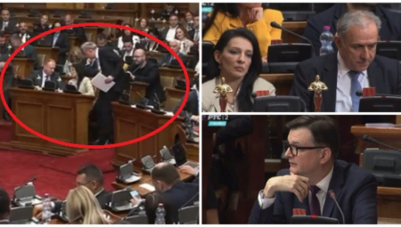 OO, VRATIJA SE ŠIME Jovanov sve sasuo u lice Ponošu koji je bežao iz sale, NATO general SAGNUO GLAVU I PUŠI SE