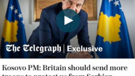 Kurti pozvao Veliku Britaniju da pošalje još trupa na KiM da bi sprečili rat