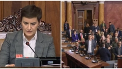ANA BRNABIĆ NOVA PREDSEDNICA NARODNE SKUPŠTINE Opozicija divljala po završetku glasanja, sramno je šta su radili