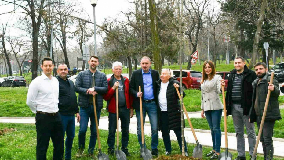 NOVI PLATANI ZA ZELENIJI SAVSKI VENAC Sadnjom drveća na zelenim površinama u naselju Stjepan Filipović obeležen je Svetski dan šuma