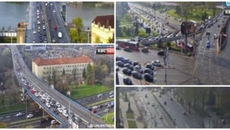 NA BEOGRADSKIM MOSTOVIMA SU KOLONE NEPREGLEDNE Haotično na ulicama prvog dana radne nedelje (FOTO)