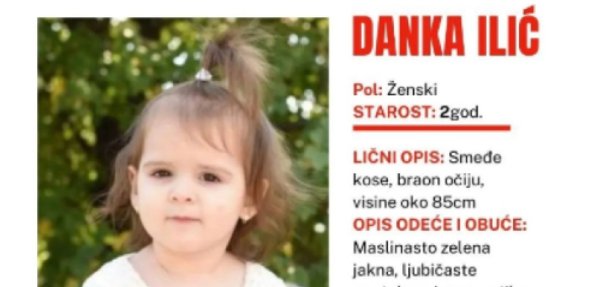 SRAM VAS BILO! Pevačica ogorčena zbog nestanka male Danke: Ne daj Bože da neko od vas oseti...