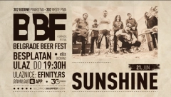 Legendarni beogradski bend Sunshine vraća se na Belgrade Beer Fest posle godinu dana pauze!  Nastup zakazan za drugi dan festivala!