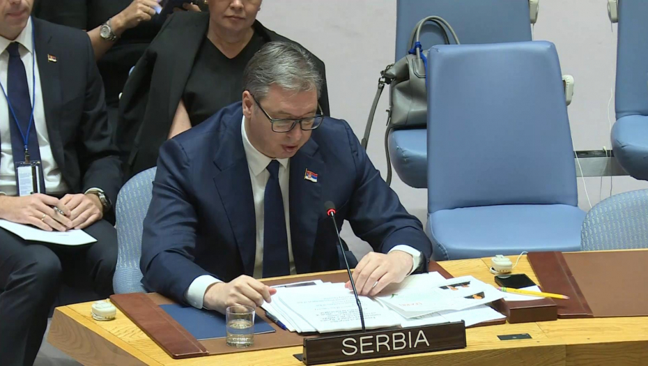 ŠOVINISTIČKA AGENDA VELIKE ALBANIJE Vučić u SB UN - Kurti je ostao posvećen hegemonističkim idejama