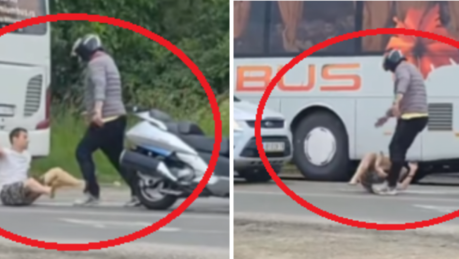 BRUTALNA MAKLJAŽA U SREMSKOJ KAMENICI Motorista izvukao vozača iz auta pa počeli da se pesniče - NAROD ZGRNUT GLEDAO (VIDEO)