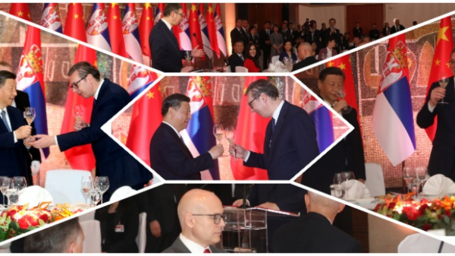 OVAKO JE IZGLEDAO SVEČANI RUČAK KOJI JE VUČIĆ PRIREDIO SI ĐINPINGU "Neka živi čelično prijateljstvo" (FOTO)