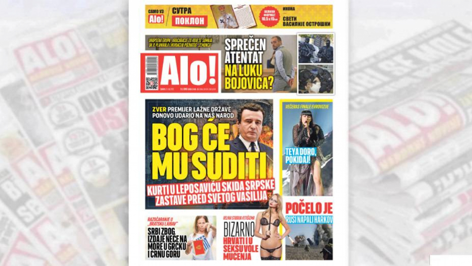 BOG ĆE MU SUDITI! Kurti skida srpske zastave pred Svetog Vasilija