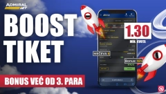 POJAČANE KVOTE I BONUS OD 3. PARA SU STIGLI U ADMIRALBET