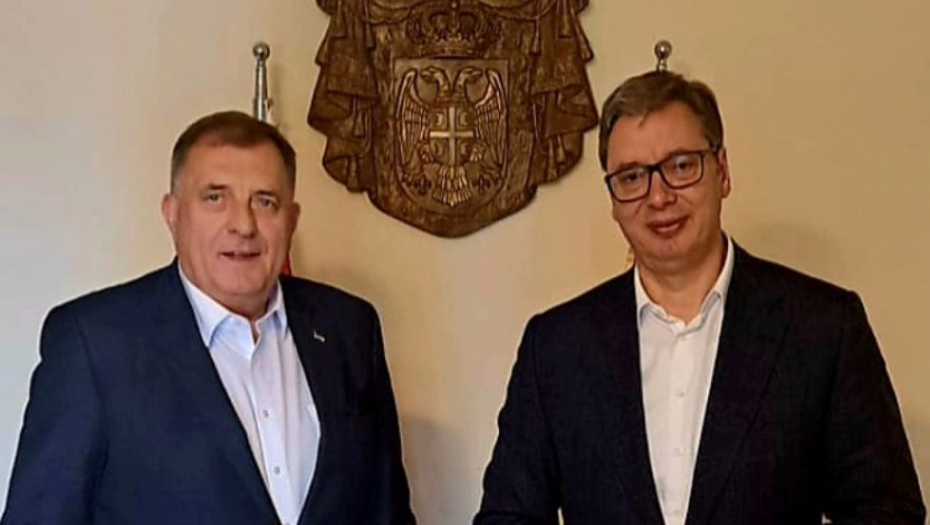 VUČIĆ SA DODIKOM: Jedinstvo srpskog naroda biće snažno potvrđeno na Saboru 8. juna