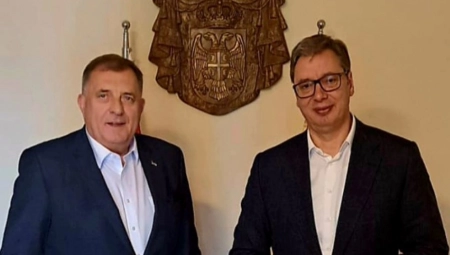 VUČIĆ SA DODIKOM: Jedinstvo srpskog naroda biće snažno potvrđeno na Saboru 8. juna