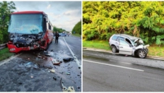 PRVE STRAVIČNE SLIKE NESREĆE KOD MLADENOVCA Ima poginulih u direktnom sudaru autobusa i automobila (FOTO)