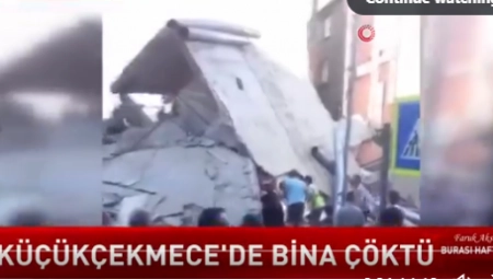 SRUŠILA SE ZGRADA U ISTANBULU! Jezivi prvi snimak nesreće, ljudi zarobljeni u ruševinama (VIDEO)