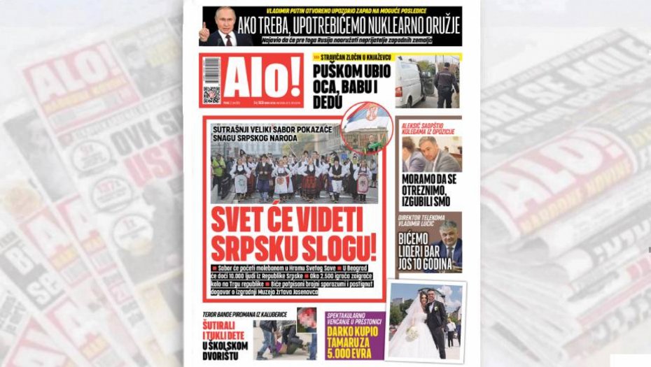 SVET ĆE VIDETI SRPSKU SLOGU! Sutrašnji veliki sabor pokazaće snagu srpskog naroda