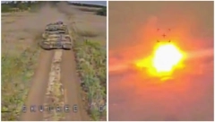 RUSI RAZORILI TEŠKO AMERIČKO NAORUŽANJE Snimak sa prve linije fronta prikazuje kako M1 Abrams i Bredli nestaju u eksploziji (VIDEO)