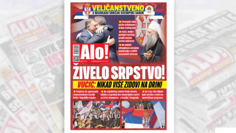 VELIČANSTVENO U Beogradu održan Svesrpski sabor! VUČIĆ: Nikad više zidovi na Drini!