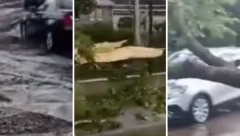 SNAŽNO NEVREME NAPRAVILO HAOS, ČUPALO DRVEĆE... Zastašujuće scene u ovom mestu u Srbiji (VIDEO)