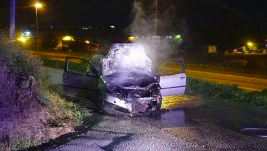 POŽAR U ČAČKU Izgoreo automobil (FOTO)