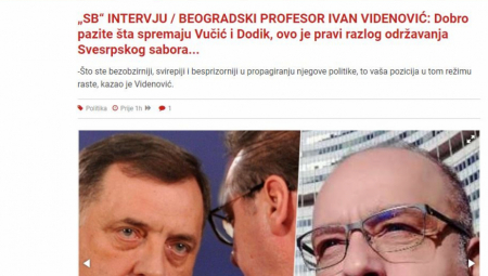 SKANDAL! Sraman intervju beogradskog opozicionara, RS uporedio sa NDH, udara na Vučića jer neće da ćuti pred Amerima