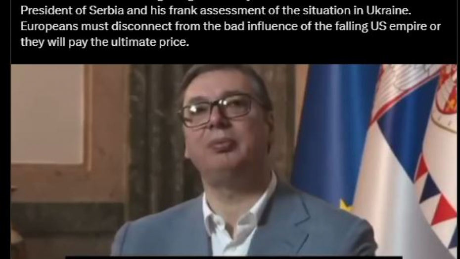 ROBERT KENEDI MLAĐI PODELIO VUČIĆEV INTERVJU:  "Predsednik Srbije želi da zna..." (VIDEO)