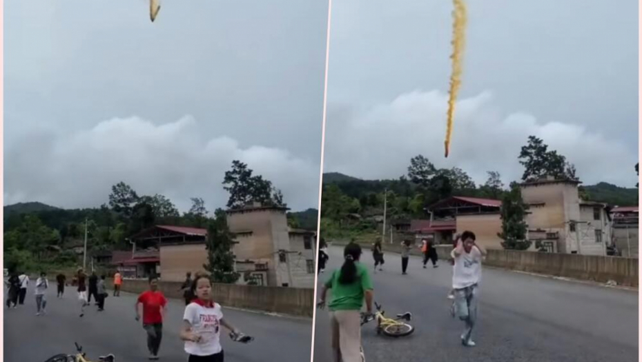 UZNEMIRUJUĆE! SVEMIRSKA RAKETA PALA U SELO! Juri s neba ka zemlji dok meštani trče da se spasu (FOTO, VIDEO)