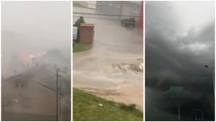 POGLEDAJTE KAKAV JE HAOS NAPRAVILO NEVREME U SRBIJI Olujni vetar nosio krovove i čupao drveće, stravične scene u Kragujevcu i Pazaru (FOTO/VIDEO)