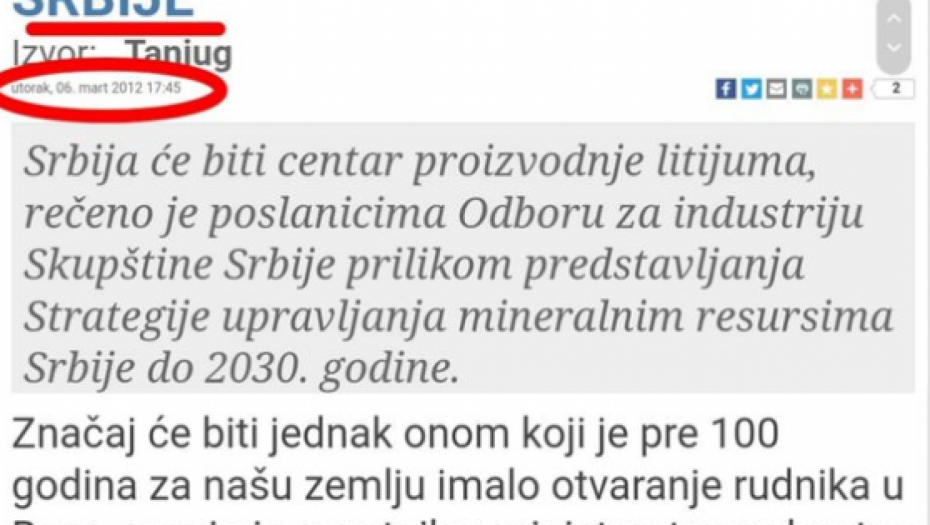 OPOZICIJA DANAS PROTESTUJE PROTIV LITIJUMA, A OBEĆALI DA ĆE OTVORITI RUDNIK 2014. GODINE!